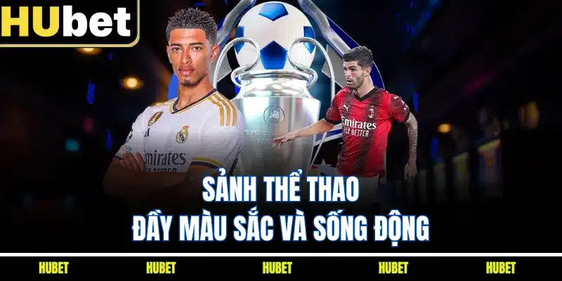 Sảnh thể thao đầy màu sắc và sống động